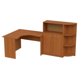 Комплект офисной мебели КП-10 цвет Вишня Оксфорд