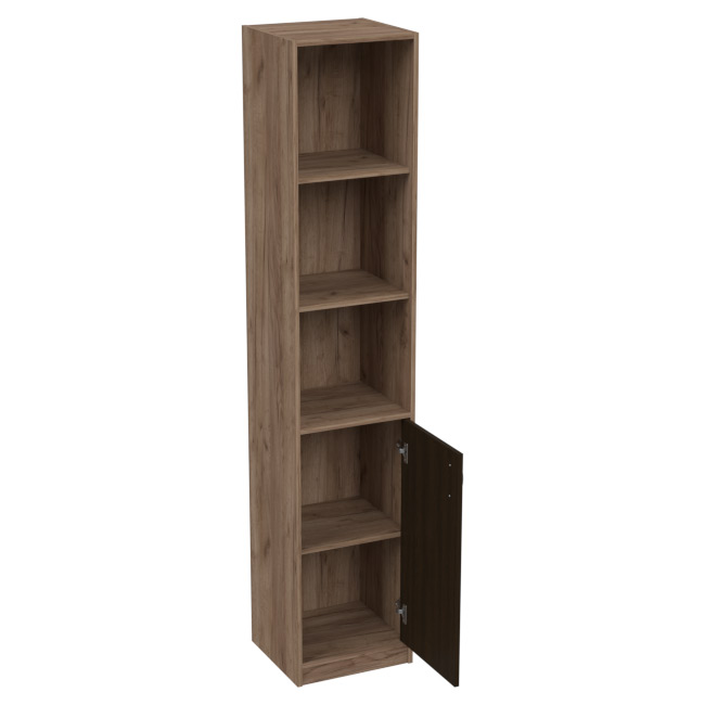 Офисный стеллаж СБ-3 цвет Дуб Крафт+Венге 40/37/200 см