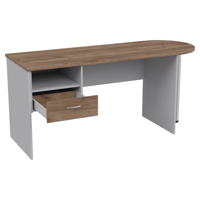Стол с приставкой КП-1 цвет Серый+Крафт