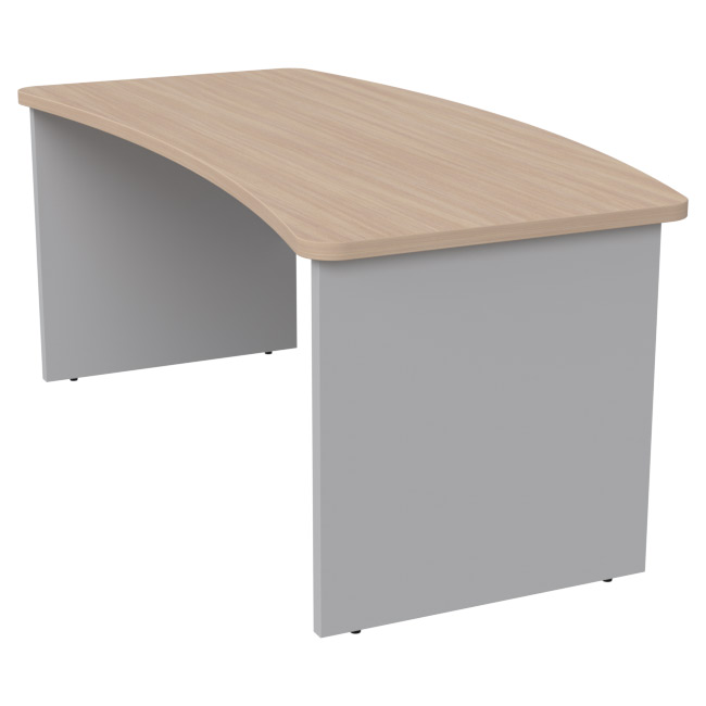 Стол руководителя РК-18 цвет Серый+Дуб Молочный 180/90/76 см