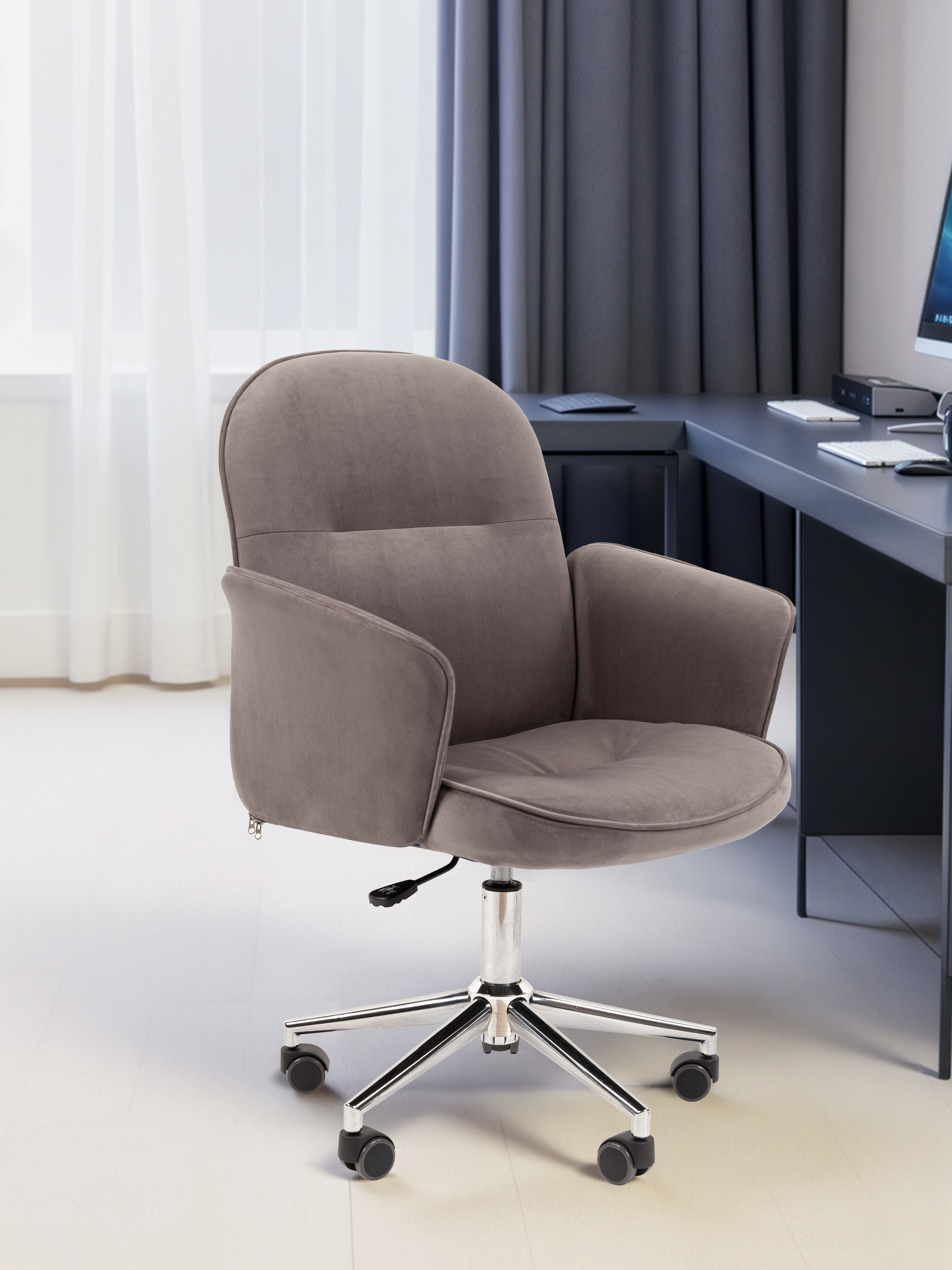 Кресло Chairman Home 130 ткань Т-55 серый