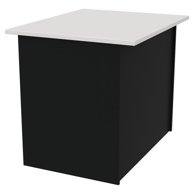 Офисный стол СТЦ-8 цвет Черный+Белый 90/73/76 см