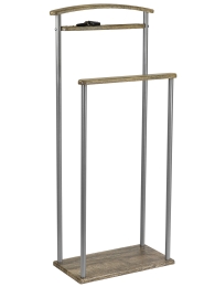 Вешалка костюмная Верис 4 металлик/дуб крымский состаренный