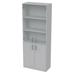 Офисный шкаф ШБ-3+А-5+С-17М матовый цвет Серый 77/37/200 см