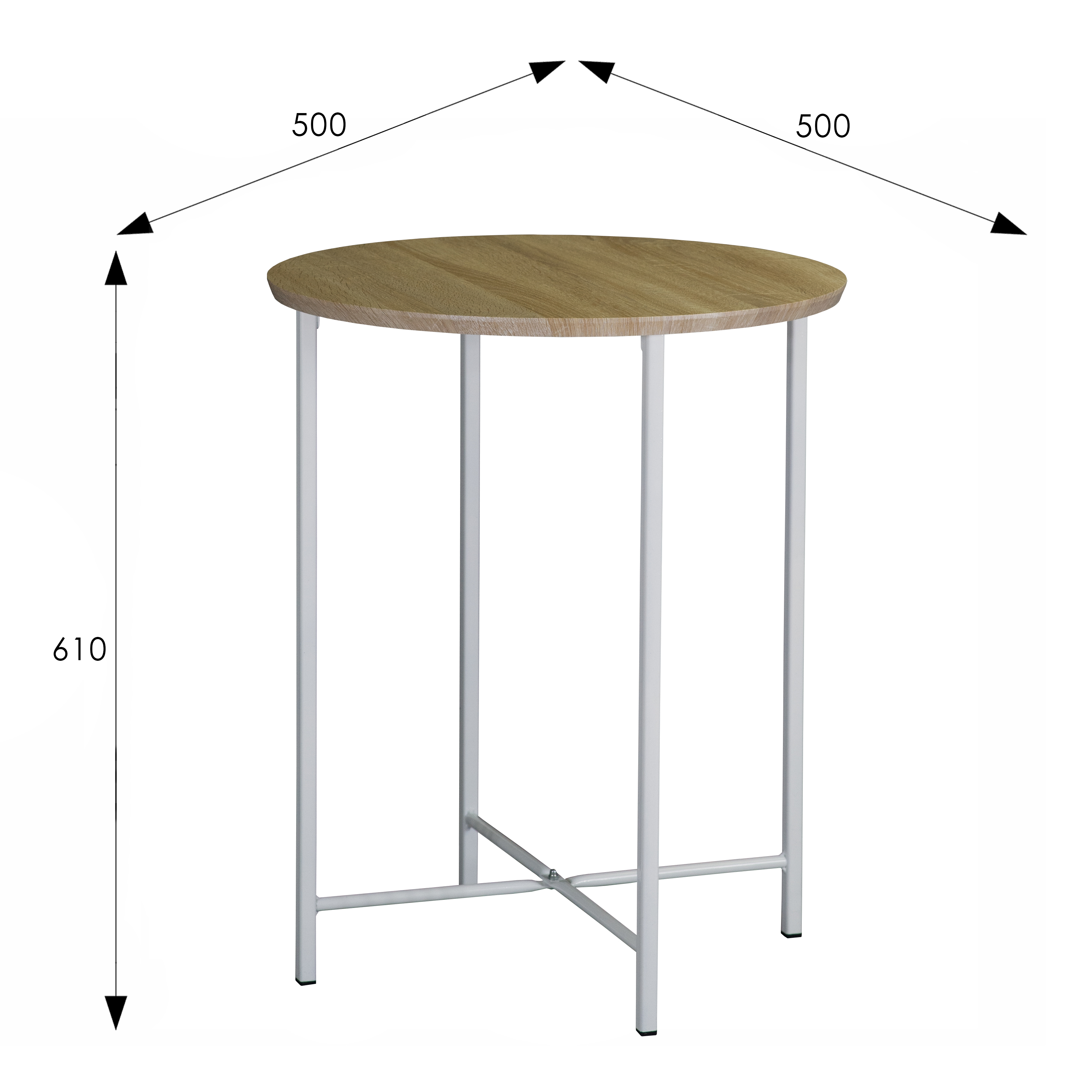 Стол журнальный BeautyStyle 16 сонома/белый