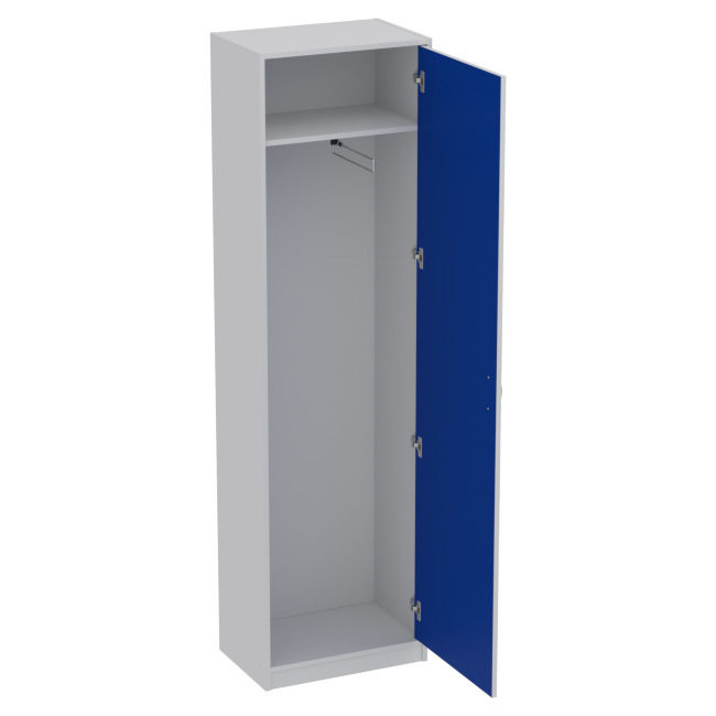 Шкаф для одежды ШО-5 цвет Серый+Синий 56/37/200 см