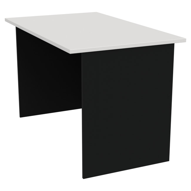 Офисный стол СТЦ-9 цвет Черный+Белый 120/73/76 см