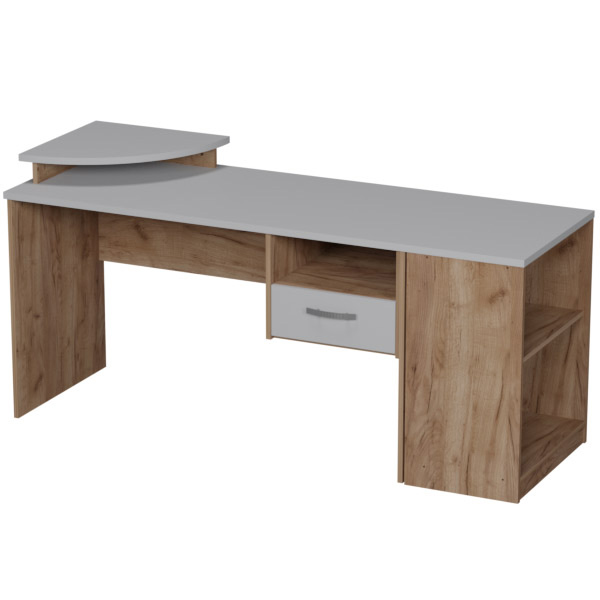 Комплект офисной мебели КП-16 цвет Дуб Крафт+Серый