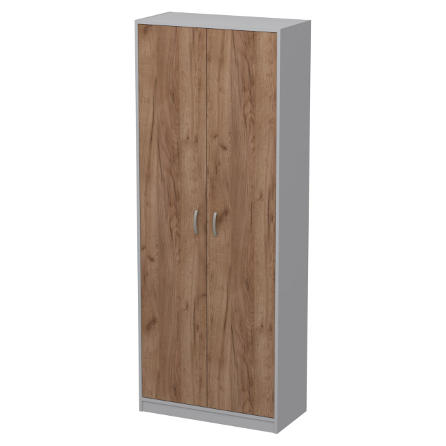 Офисный шкаф для одежды ШО-52 цвет Серый + Дуб Крафт 77/37/200 см
