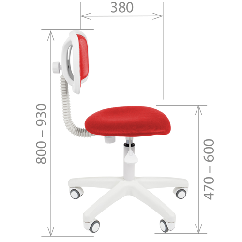 Офисное кресло эконом CHAIRMAN 250 White Красный