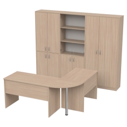 Комплект офисной мебели КП-11 цвет Дуб Молочный