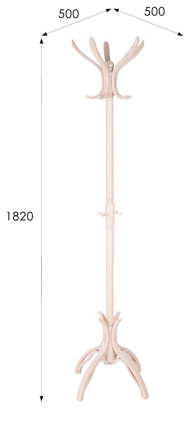 Вешалка напольная В 12Н белый ясень