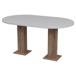 Стол обеденный СТО-150 цвет Дуб Крафт + Серый 150/90/75 см