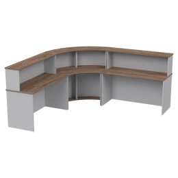 Стойка ресепшн комплект К/ПСУ-70 цвет Светло серый+Дуб Крафт Табачный 251/251/60/118 см