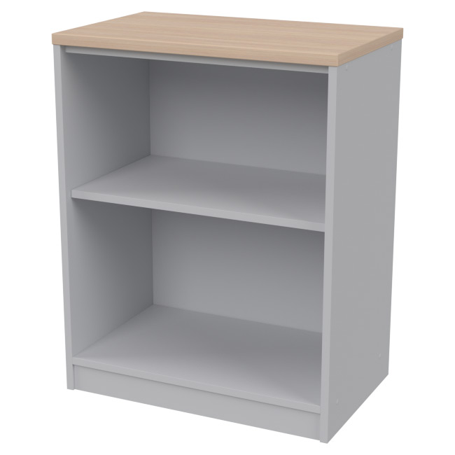 Офисный стеллаж СБ-40 цвет Серый+Дуб Молочный