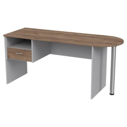 Стол с приставкой КП-1 цвет Серый+Крафт