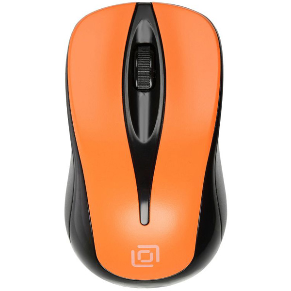 Мышь Oklick 675MW USB черный/оранжевый