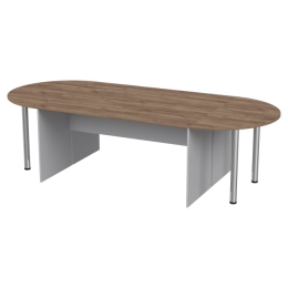 Стол для переговоров составной 280/120/76 Серый+Дуб крафт
