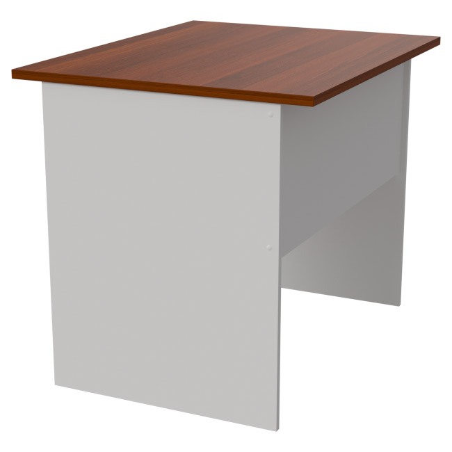 Офисный стол СТ-8 цвет Белый+Орех 90/73/76 см