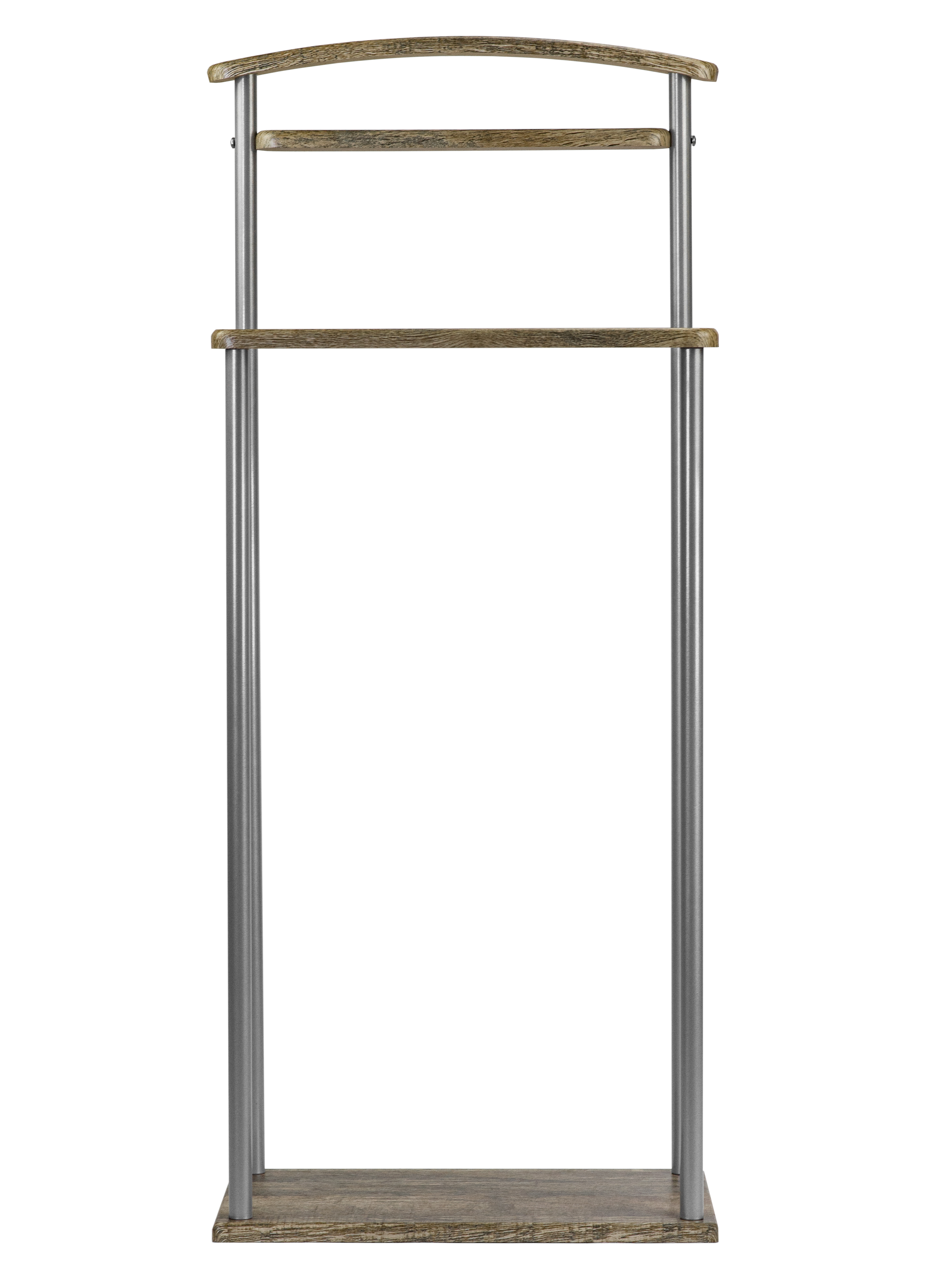 Вешалка костюмная Верис 4 металлик/дуб крымский состаренный