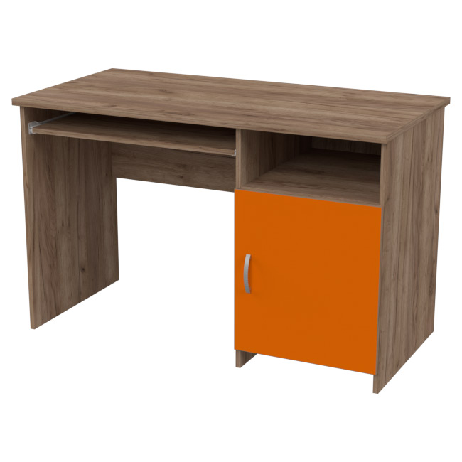 Компьютерный стол СК-21 цвет Дуб крафт+Оранж 120/60/76 см