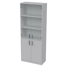 Офисный шкаф ШБ-3+А-5+С-17МВ матовый цвет Серый 77/37/200 см
