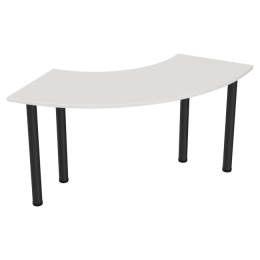 Стол на металлокаркасе СХЭ-112 цвет Белый опора черная 112/60/74 см