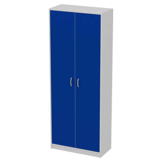 Офисный шкаф ША-2 цвет Серый+Синий 77/37/200 см