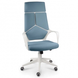 Кресло офисное IQ White plastic+blue