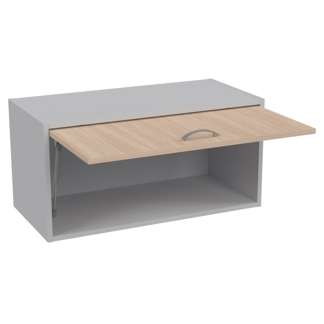 Антресоль АН-03 цвет Серый+Дуб Молочный 77/37/38 см