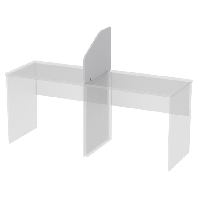 Перегородка для столов Э-59 цвет Серый 60/25-45 см
