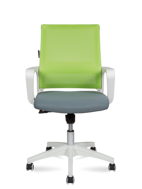 Офисное кресло эконом Бит LB белый+зеленый