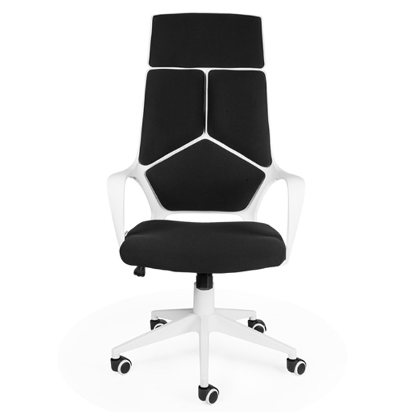 Кресло офисное IQ white+black
