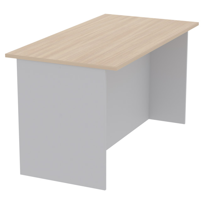Переговорный стол СТСЦ-48 цвет Серый+Дуб Молочный 140/73/76 см