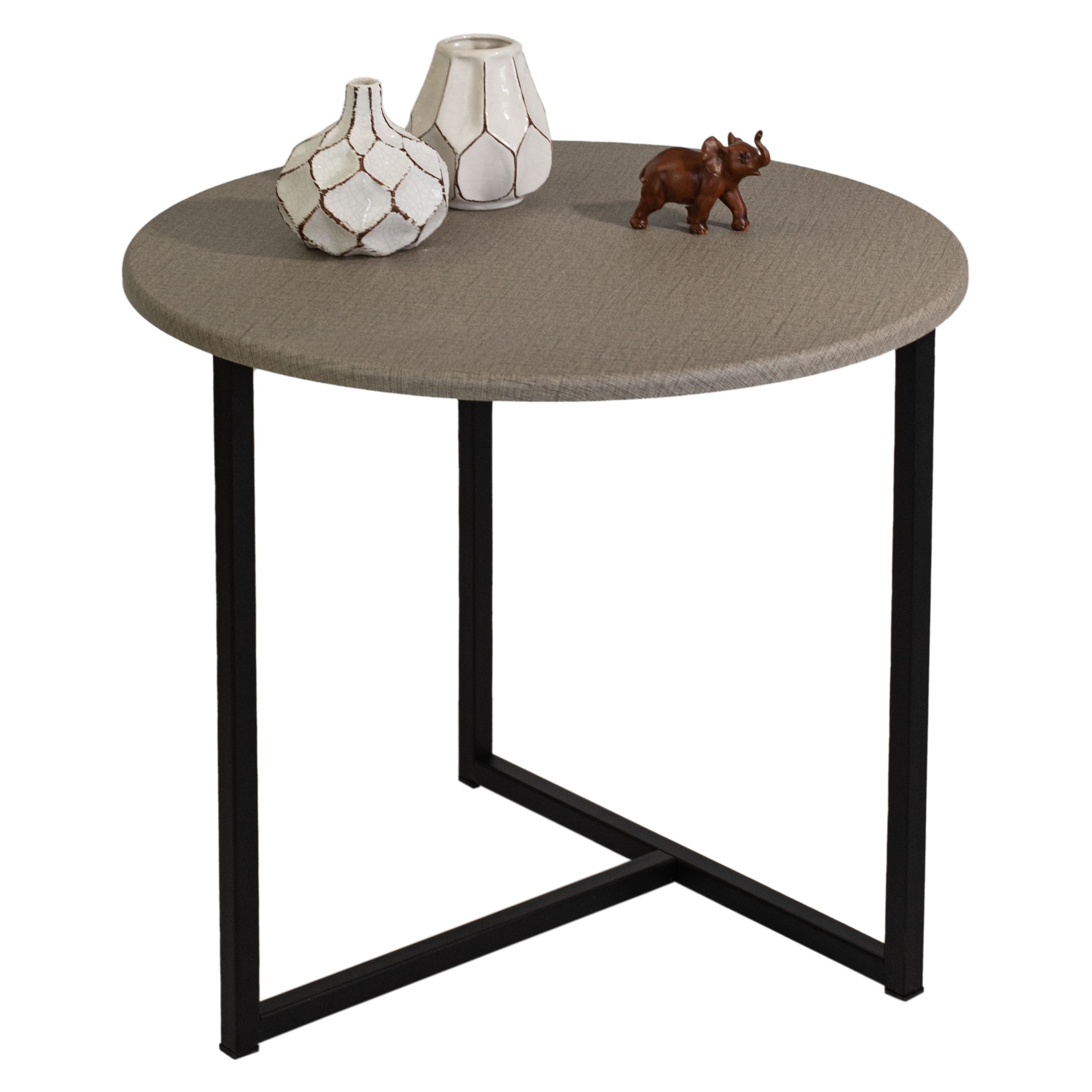 Стол журнальный BeautyStyle 27 текстиль темный/черный