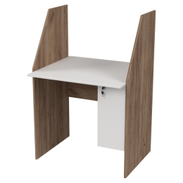 Компьютерный стол СК-18 цвет Дуб Крафт+Белый 80/70/120 см
