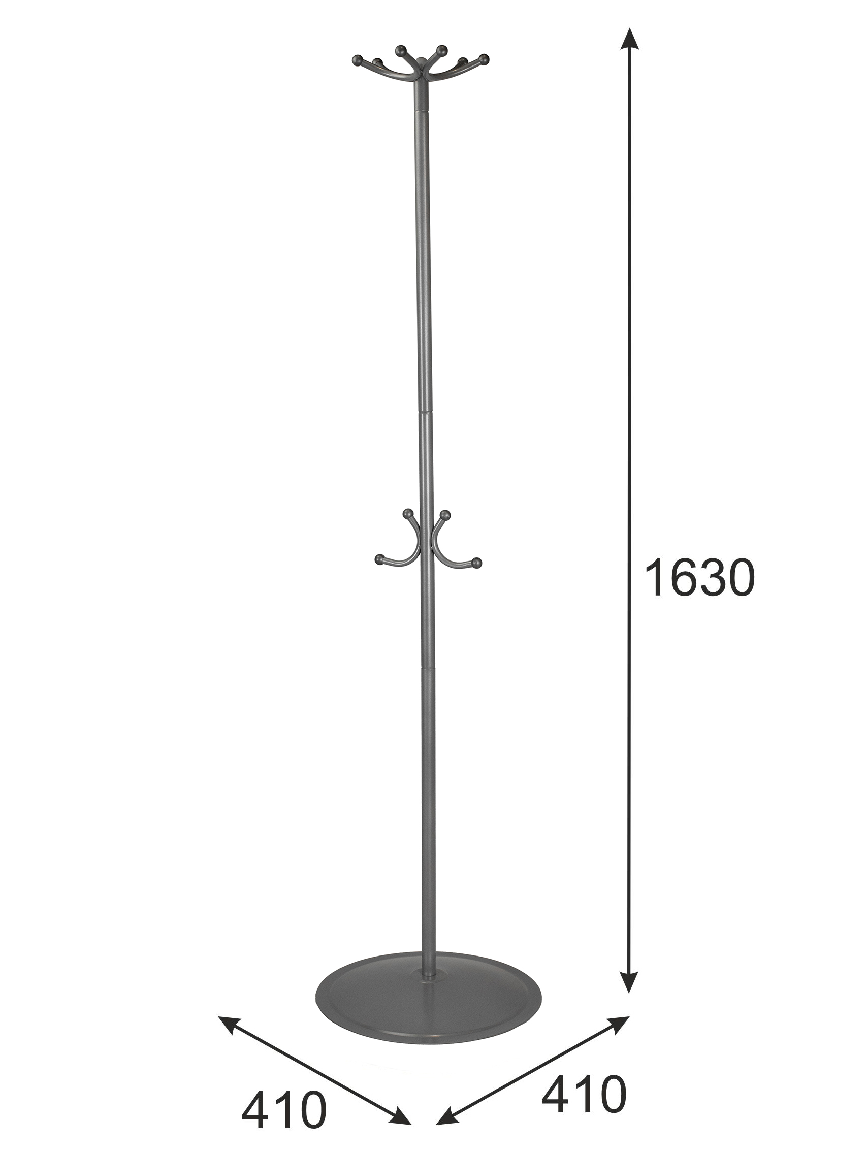 Вешалка напольная Пико 16 металлик