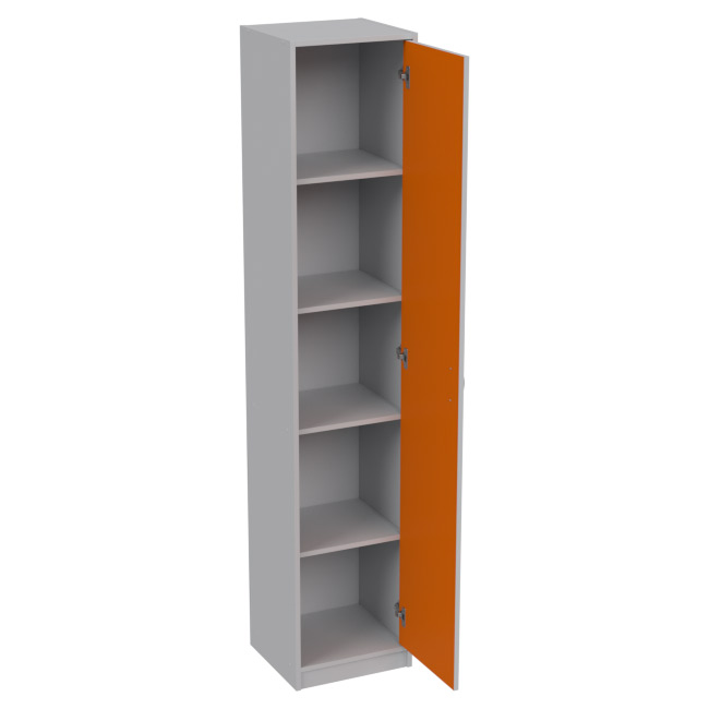 Офисный шкаф СБ-2/З цвет Серый+Оранж 40/37/200 см