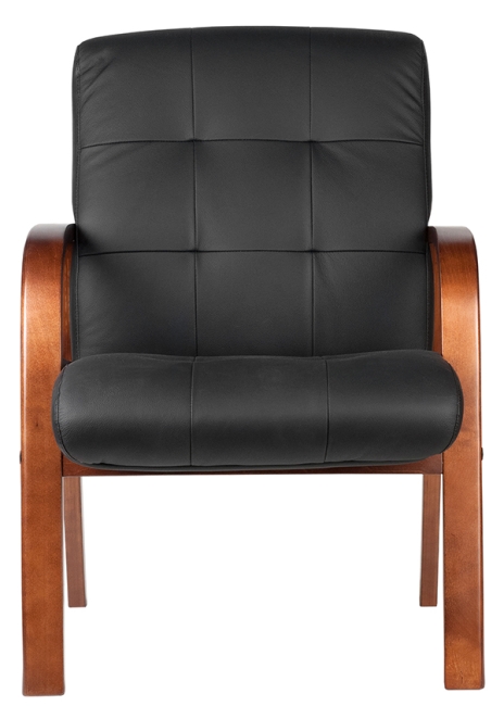 Конференц-кресло из кожи RIVA Wood M 165 D/B Черное
