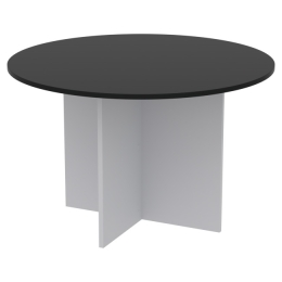 Стол для переговоров круглый СТК-13 цвет Серый + Черный 120/120/76 см