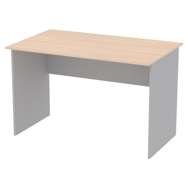 Офисный стол СТ-4 цвет Серый+Дуб Молочный 120/73/75,4 см