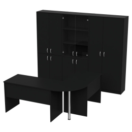 Комплект офисной мебели КП-11 цвет Черный