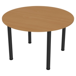 Круглый стол для переговоров СХК-13 цвет Бук Бавария опора черная 120/120/74 см