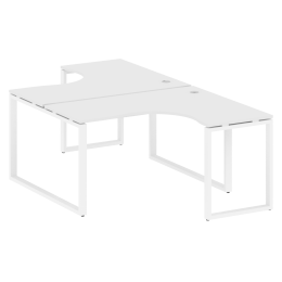 Рабочая станция криволинейная на О-образном м/к METAL SYSTEM БО.РАС-СА-2.3 Белый Белый