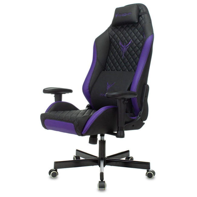 Кресло игровое Knight Explore черный фиолетовый
