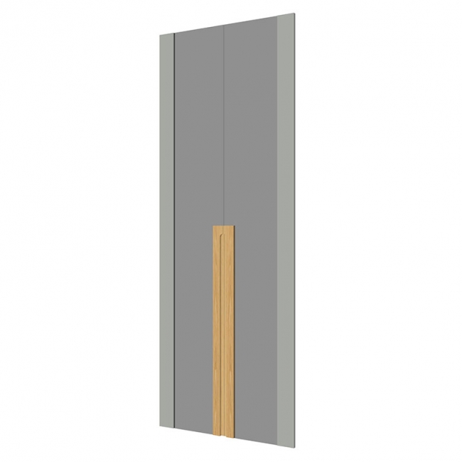 Комплект стеклянных средних дверей Rem-03.2 серый софт