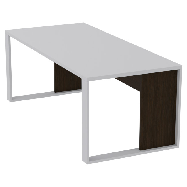 Стол руководителя СТР-21 цвет Серый+Венге 200/90/75 см