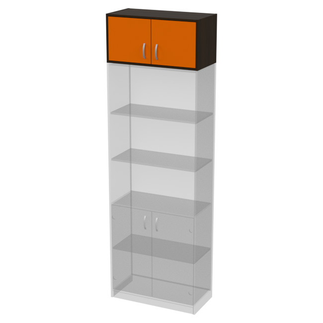 Антресоль АН-01 цвет Венге+Оранж 77/37/38 см