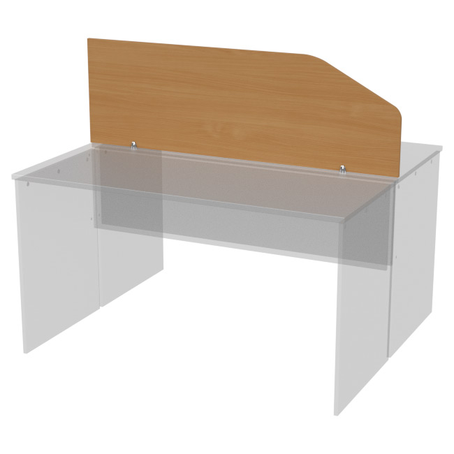 Перегородка для столов Э-30 цвет Бук Бавария 140/25-45 см