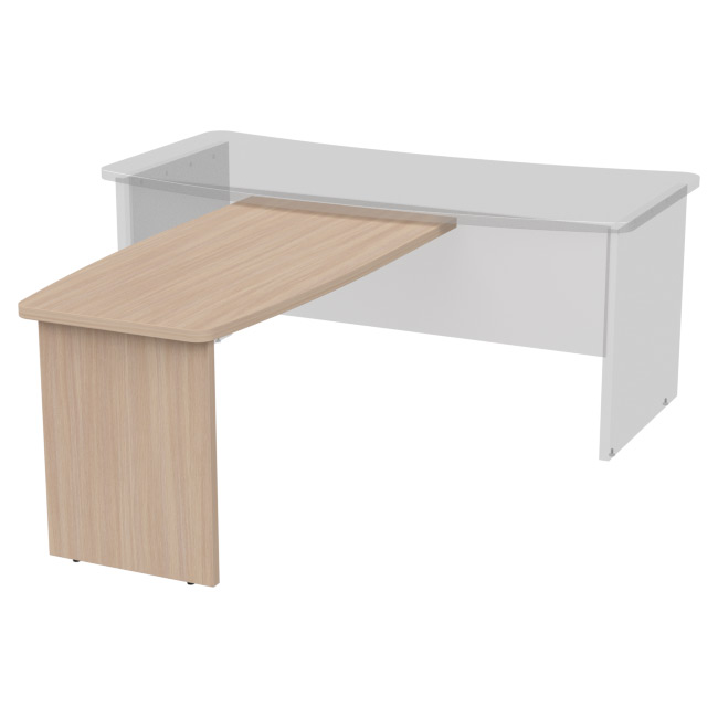 Брифинг-приставка Б-14 цвет Дуб Молочный 140/70 см